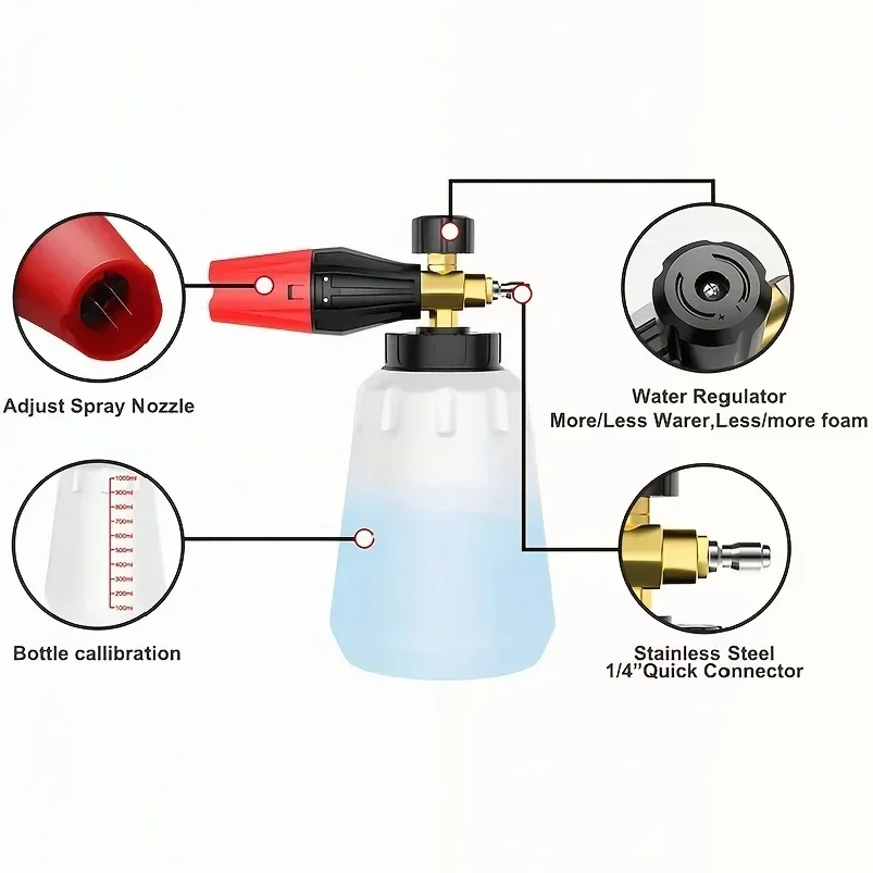 High Pressure PA Foam Cannon   - Pressure Washer Foam Gun review and price