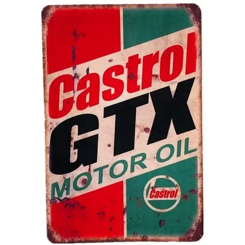 Castrol GTX Motor Oil Tin Sign - Castrol Oil Gtx review and price